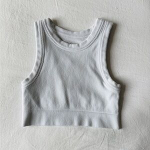 OFFLINE by Aerie | Seamless White Ribbed Crop Tank